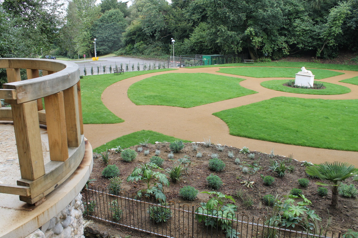 the parterre. Deepdene opened to the public  on 10 September